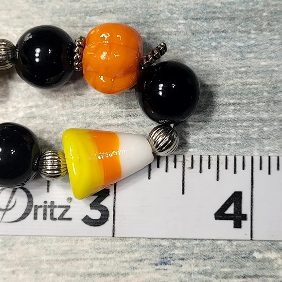 Colorful Halloween Candy Corn Kids Bracelet - Picture 6 of 7